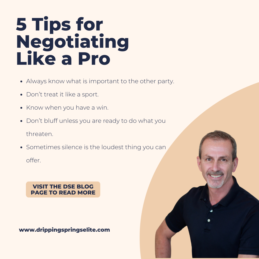 Negotiating 101 5 Tips for Success Dripping Springs Elite Real